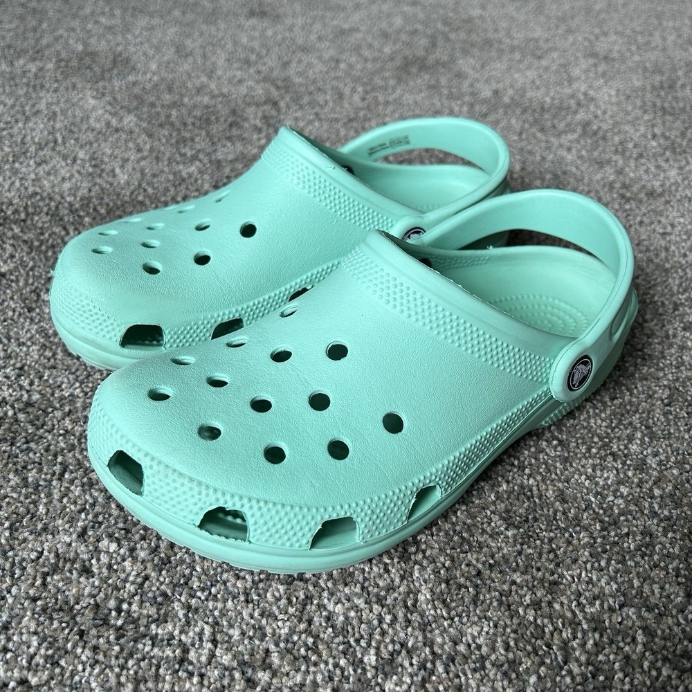 Crocs Adult Classic Clog Slip-On Shoes Size US Women 9/Men 7 Mint Green Aqua $55 - Picture 3 of 9